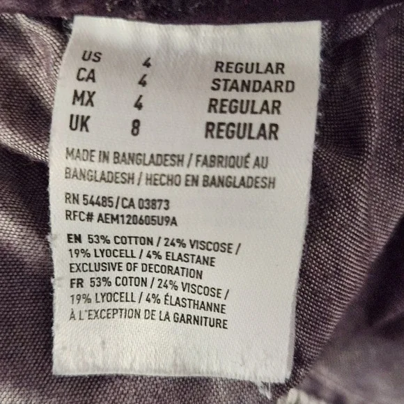 American Eagle Outfitters Jegging Women Plum Purple Super Stretch Size 4 Regular - Picture 11 of 16